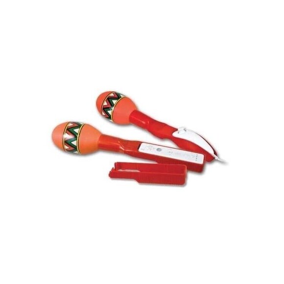 (SET OF 2) NEW BY DREAMGEAR, SOFT MARACAS FOR NINTENDO Wii RED - Picture 9 of 12